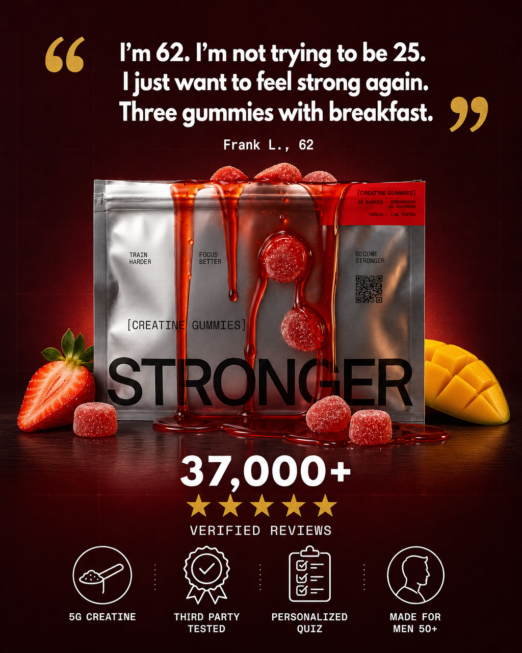 STRONGER Men 50Plus 001  Ad 02 Testimonial Chair